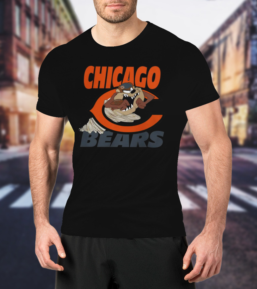 Chicago Bears Tazmanian Taz Devil Crossover T-Shirt
