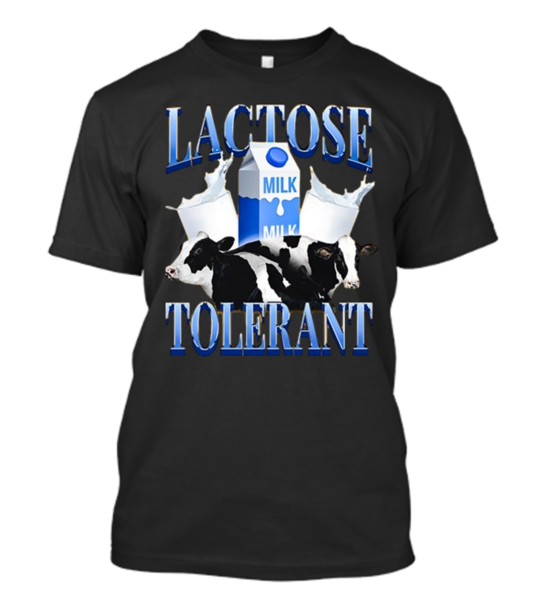 Lactose Tolerant Milk Cows Splashing Carton T-Shirt