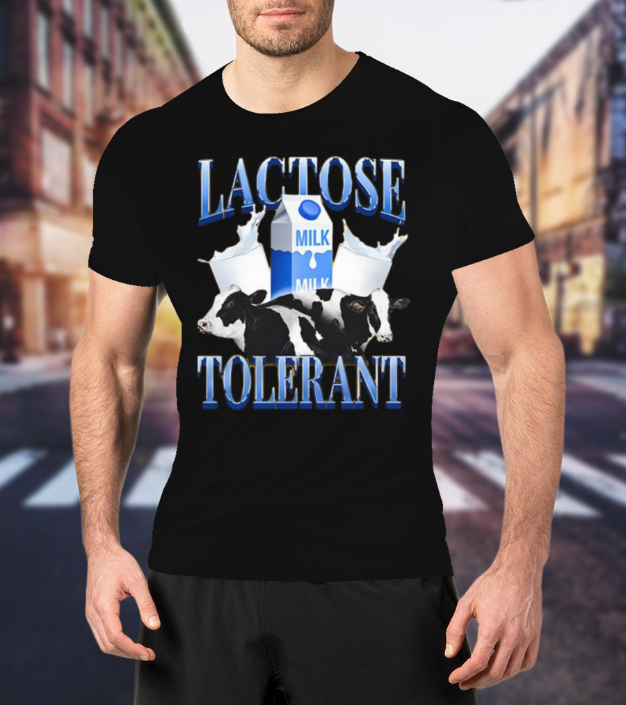 Lactose Tolerant Milk Cows Splashing Carton T-Shirt