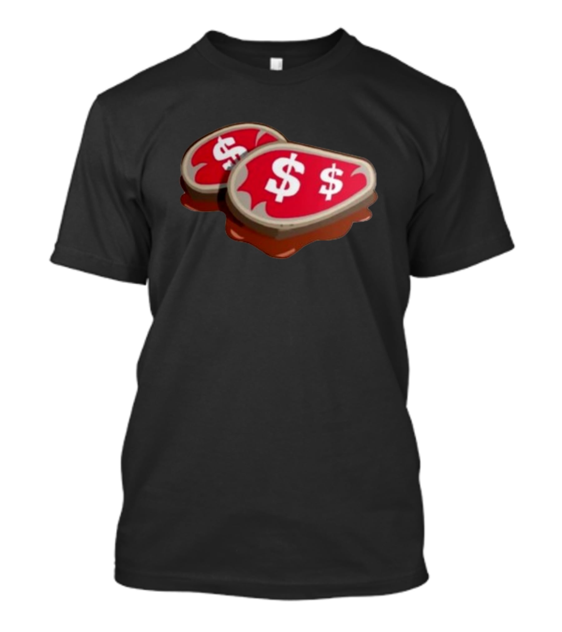 3Token #Loppy Dollar Sign Meat Abstract T-Shirt