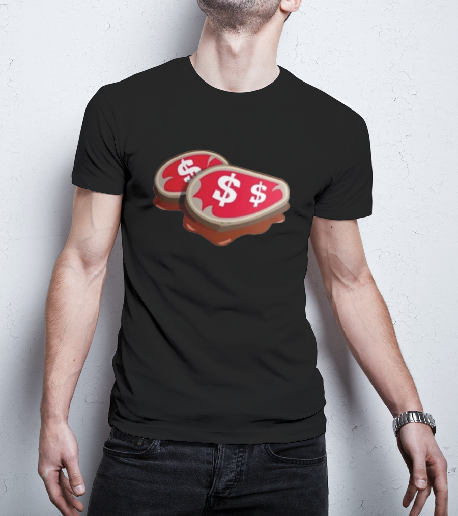 3Token #Loppy Dollar Sign Meat Abstract T-Shirt