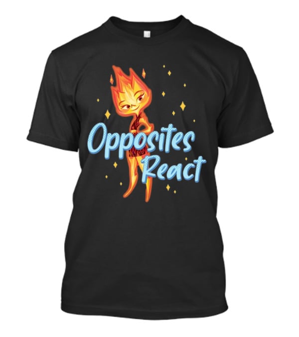 Opposites React Fire Element Character T-Shirt