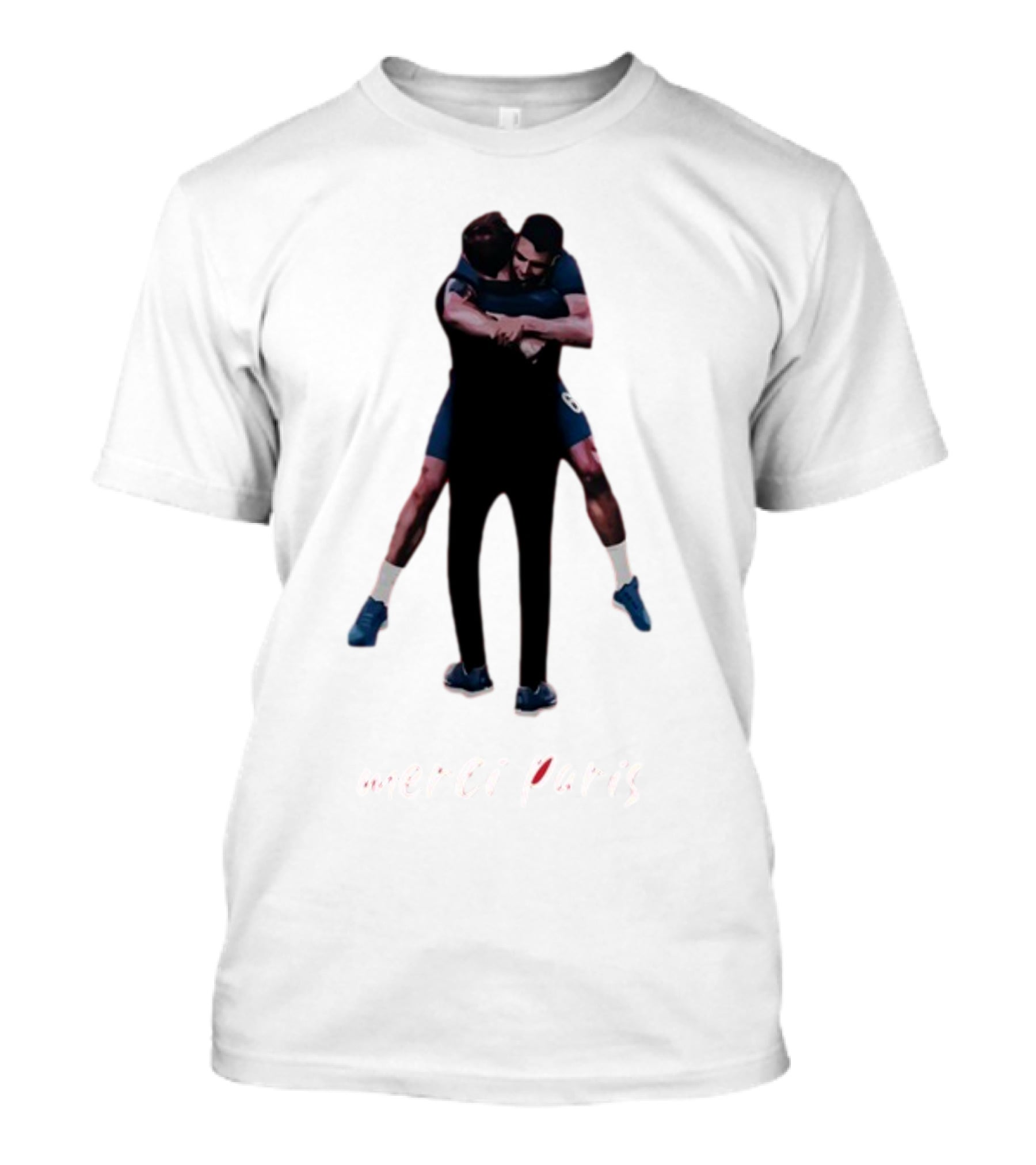Merci Paris Soccer Celebration Hug T-Shirt
