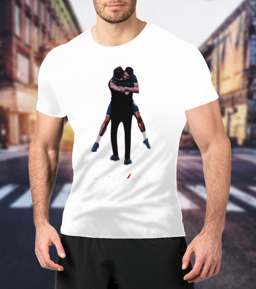 Merci Paris Soccer Celebration Hug T-Shirt