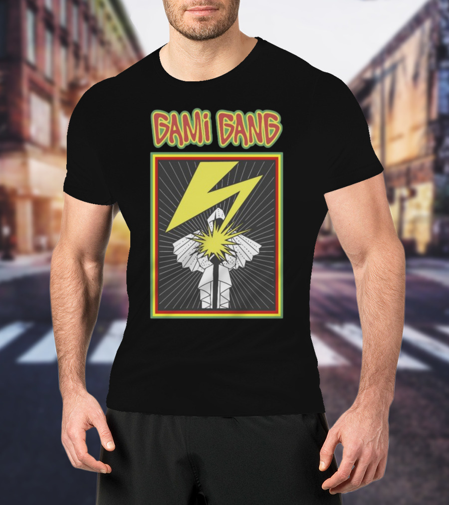 Gami Gang Origami Lightning Explosion Retro T-Shirt