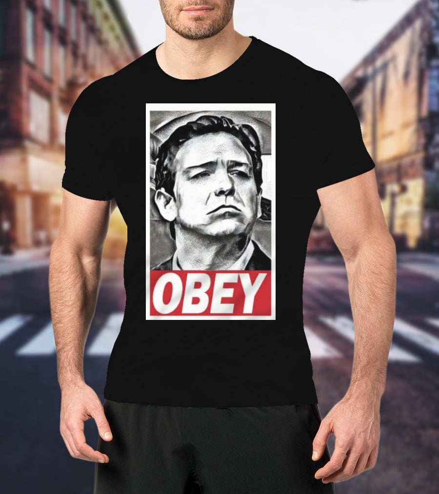 Never Desantis Obey Portrait T-Shirt