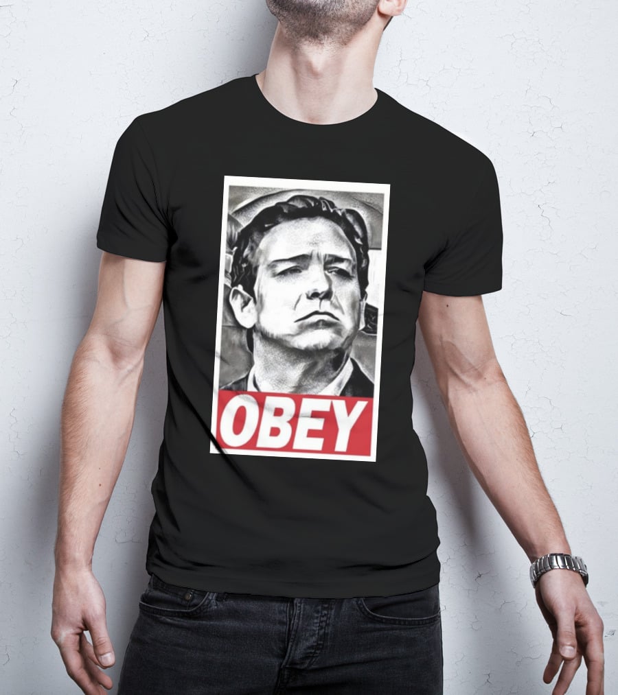 Never Desantis Obey Portrait T-Shirt