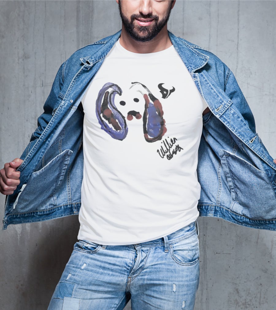 Texans Will Anderson Jr Artwork Featuring Rookie Signature T-Shirt