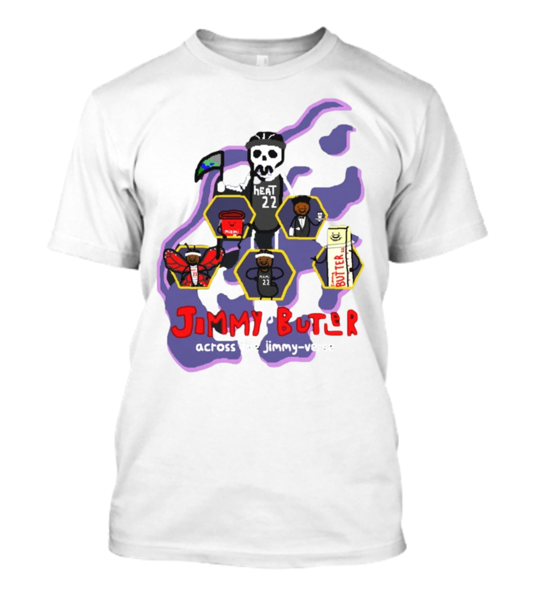 Jimmy Butler Heat 22 Across The Jimmy-Verse T-Shirt