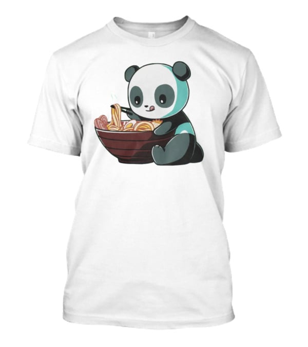 Teeturtle Ramen Panda Eating Noodles T-Shirt