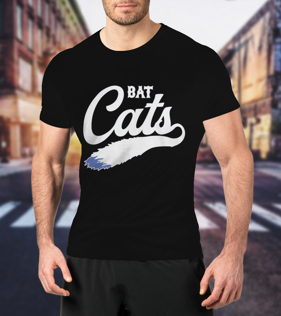 Bat Cats Logo With Feather Tail T-Shirt