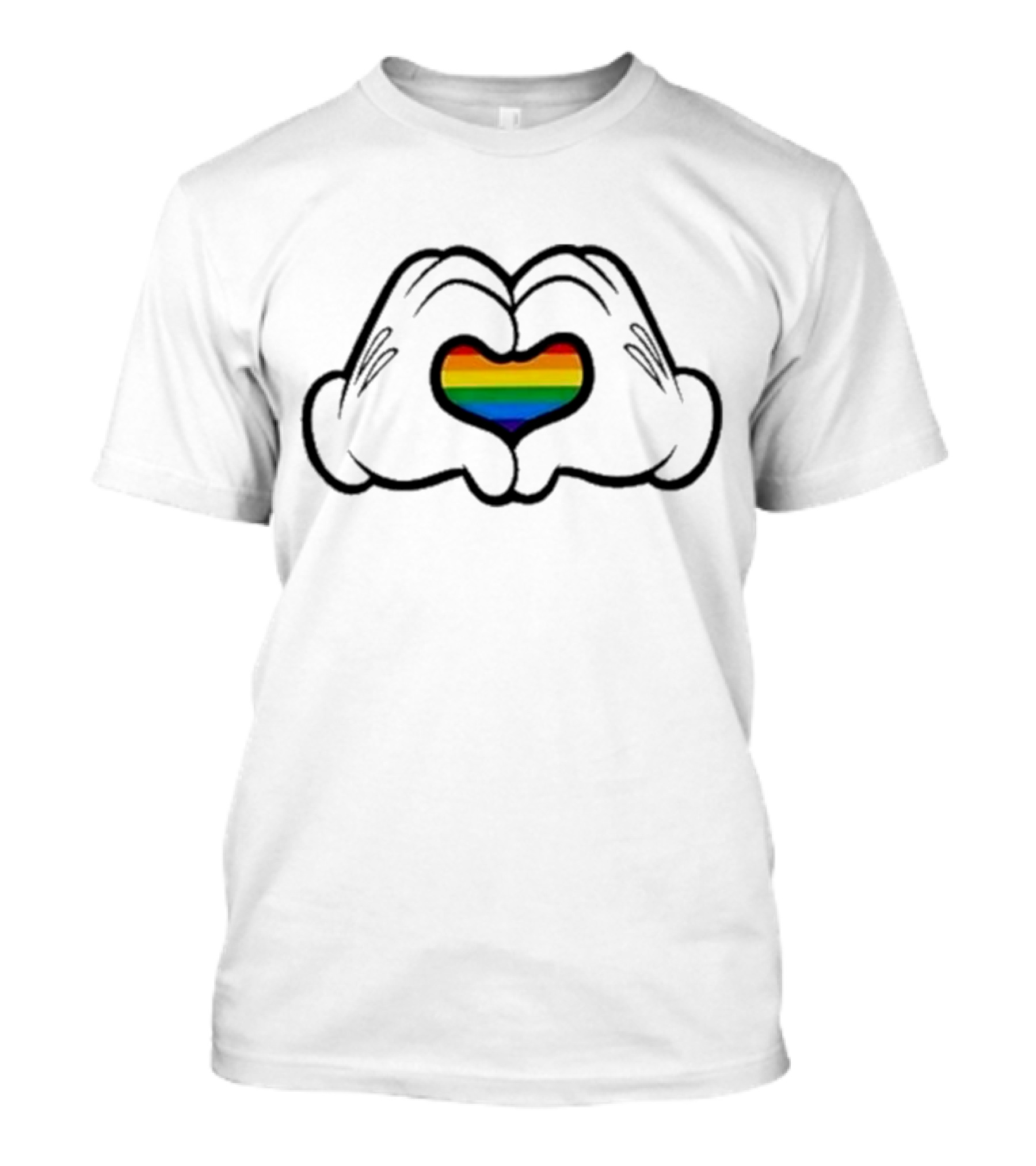 Love Hand Heart Rainbow Pride T-Shirt