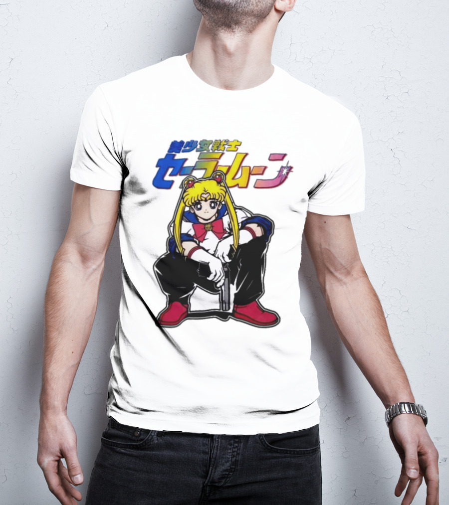 Bishoujo Senshi Sailor Moon With Gun T-Shirt
