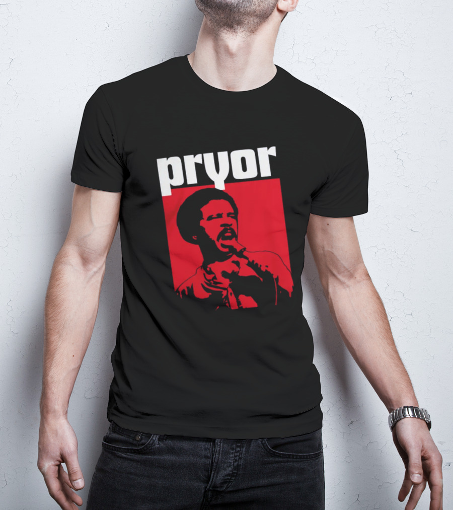 Pryor Richard Pryor Red Stencil Shop T-Shirt