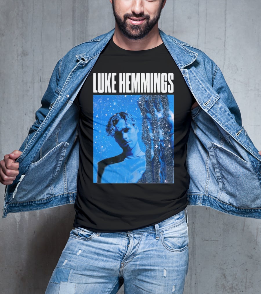 Luke Hemmings Live At The Fonda June 08 Blue Starry Night Aesthetic T-Shirt