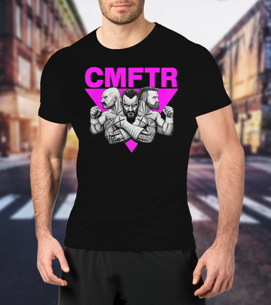 CMFTR Wrestling Trio Portrait By Hal Haney T-Shirt