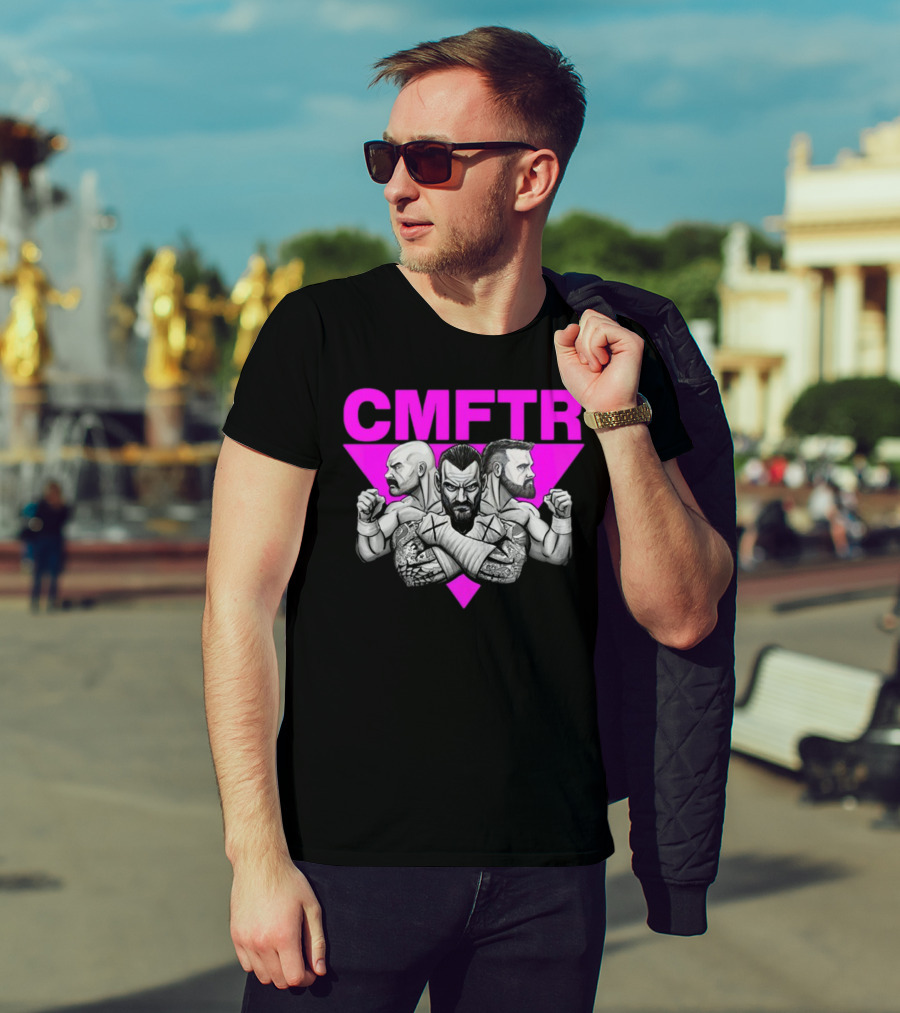 CMFTR Wrestling Trio Portrait By Hal Haney T-Shirt