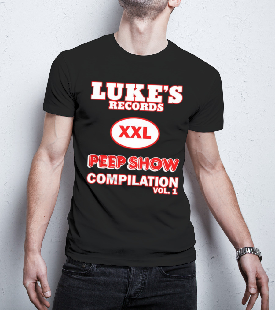 LUKE'S RECORDS XXL PEEP SHOW COMPILATION VOL 1 T-Shirt