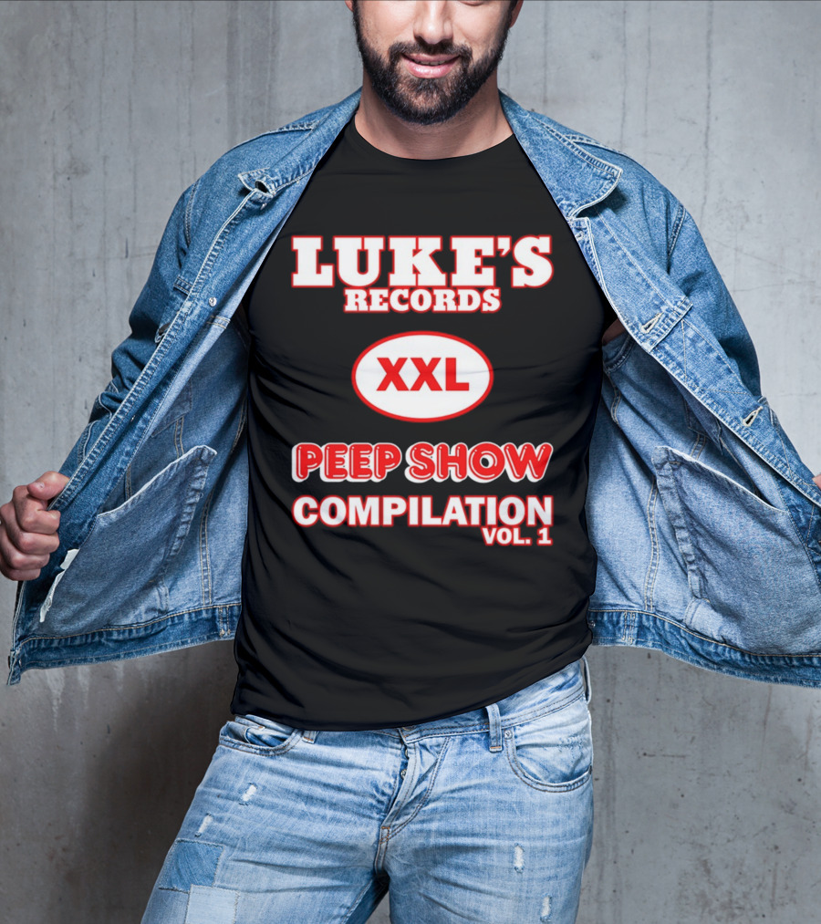 LUKE'S RECORDS XXL PEEP SHOW COMPILATION VOL 1 T-Shirt