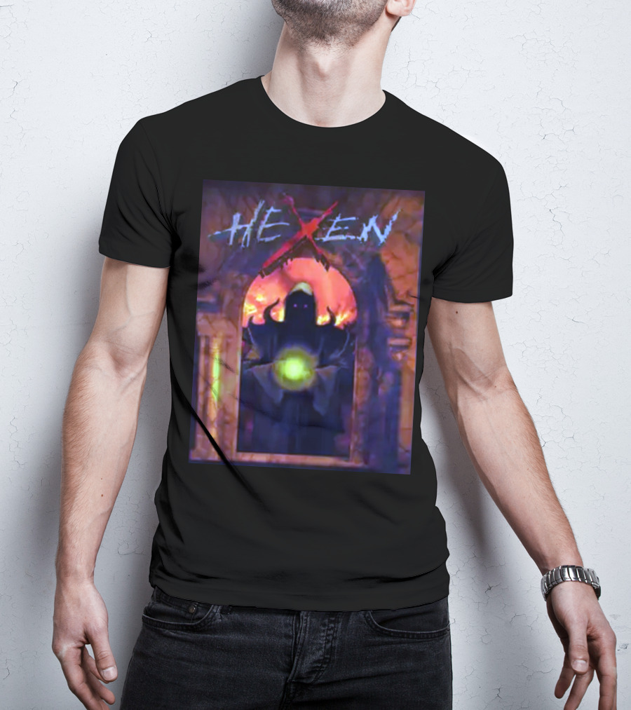Hexen Mysterious Hooded Figure With Glowing Orb T-Shirt