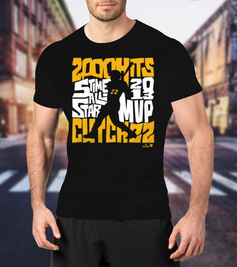 Andrew McCutchen 200 Hits 5 Time All-Star 2013 MVP Pittsburgh Icon 22 T-Shirt