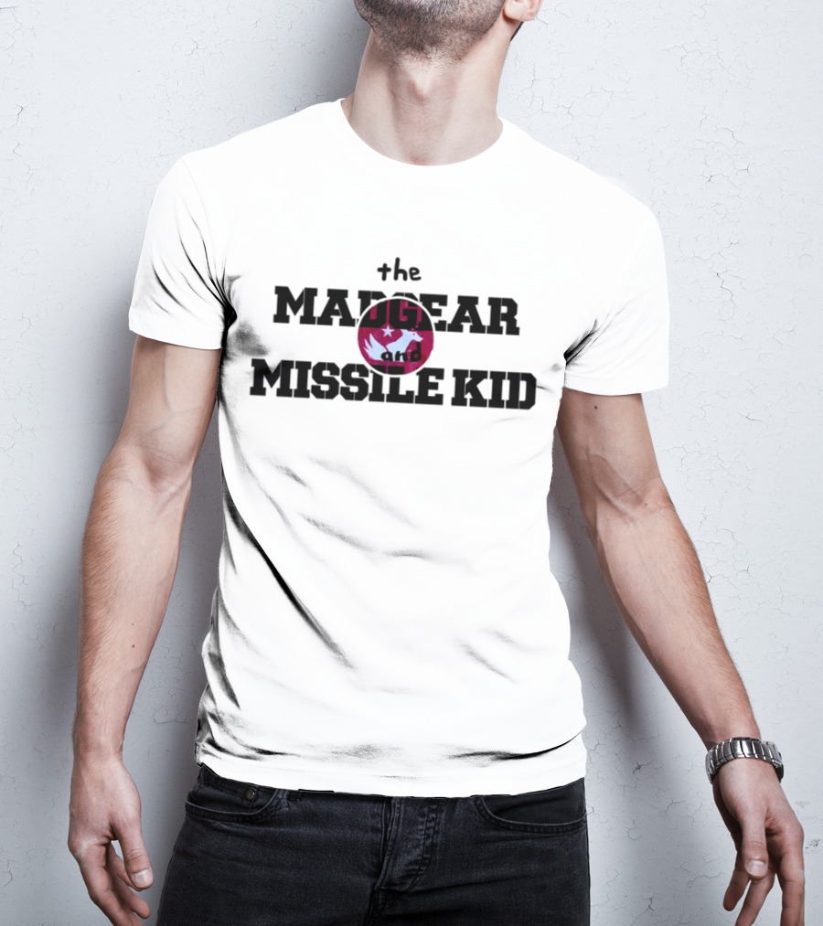 The Mad Gear And Missile Kid Album Logo With Circle Wings And Stars T-Shirt