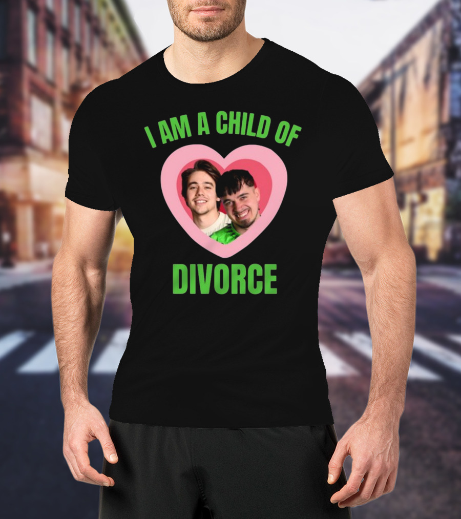 I Am A Child Of Divorce Kaarija And Bojan Heart T-Shirt