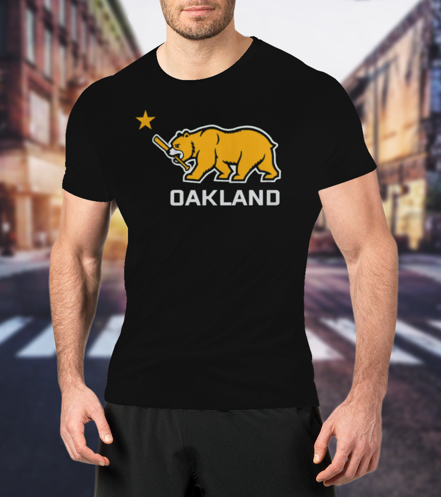 Oakland Bear Star Baseball Emblem T-Shirt