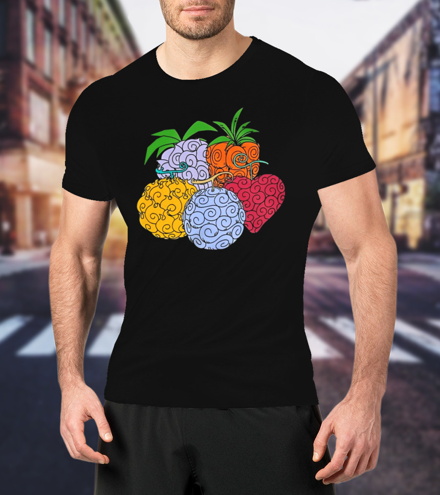 Crunchyroll One Piece Devil Fruits Colorful Collection T-Shirt