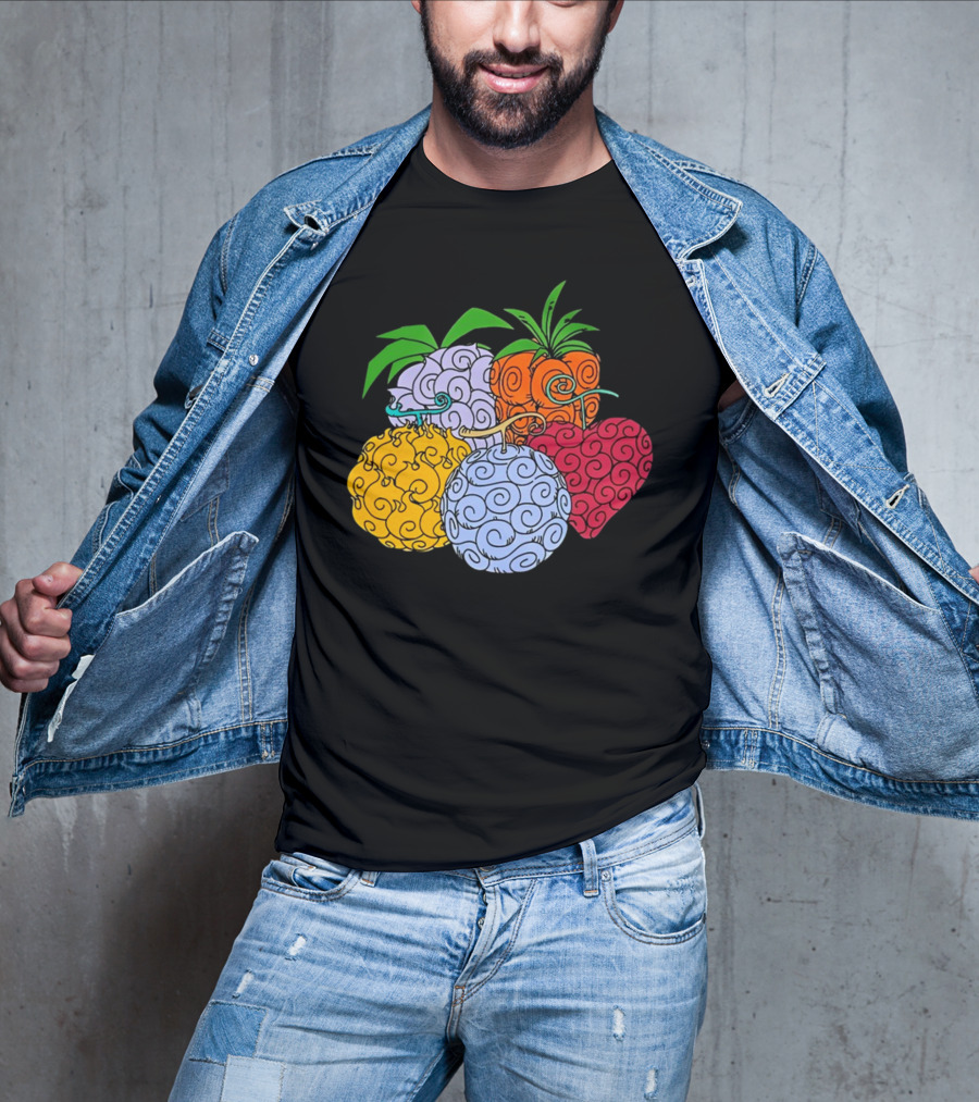 Crunchyroll One Piece Devil Fruits Colorful Collection T-Shirt