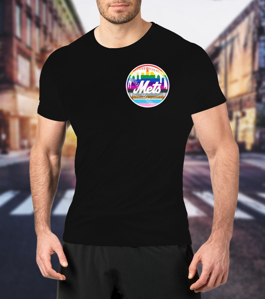Tia Alex New York Mets Rainbow Pride T-Shirt