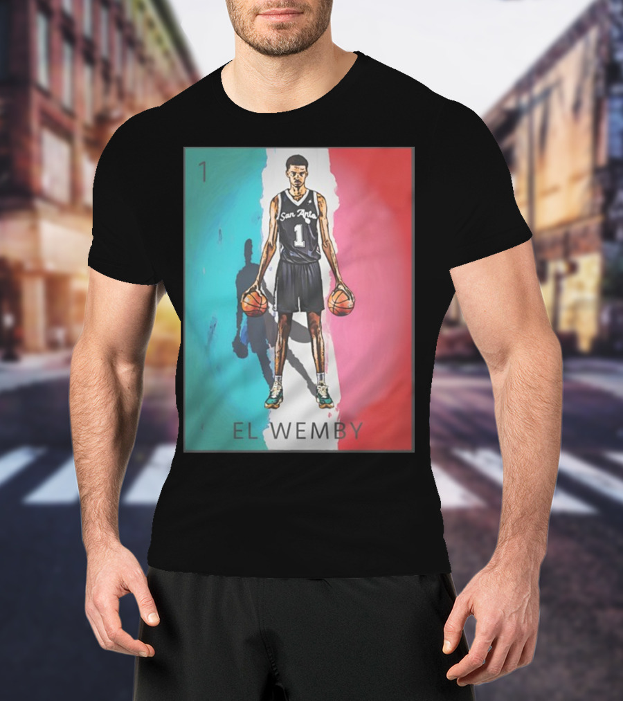 El Wemby San Antonio Number 1 Basketball Player T-Shirt