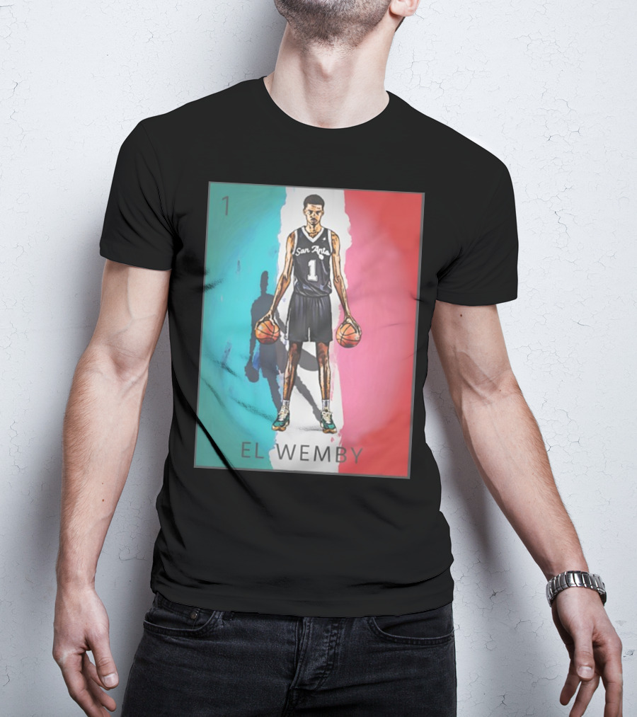 El Wemby San Antonio Number 1 Basketball Player T-Shirt
