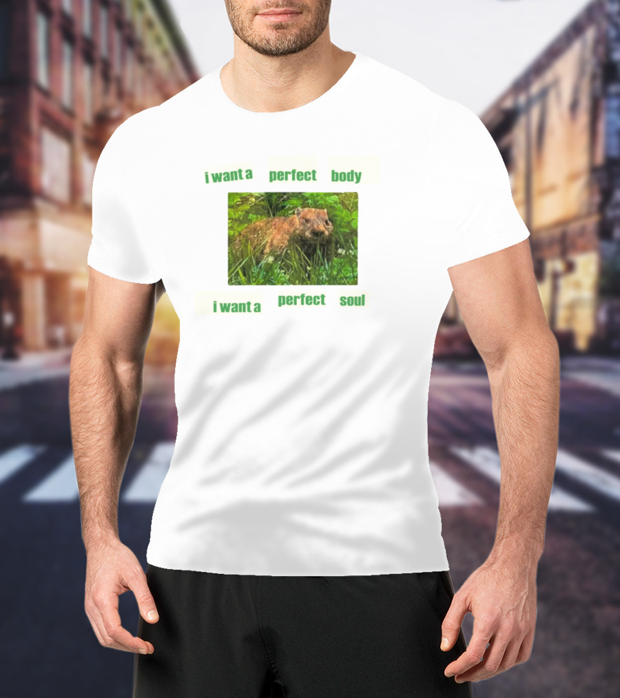I Want A Perfect Body Perfect Soul Groundhog Baby T-Shirt