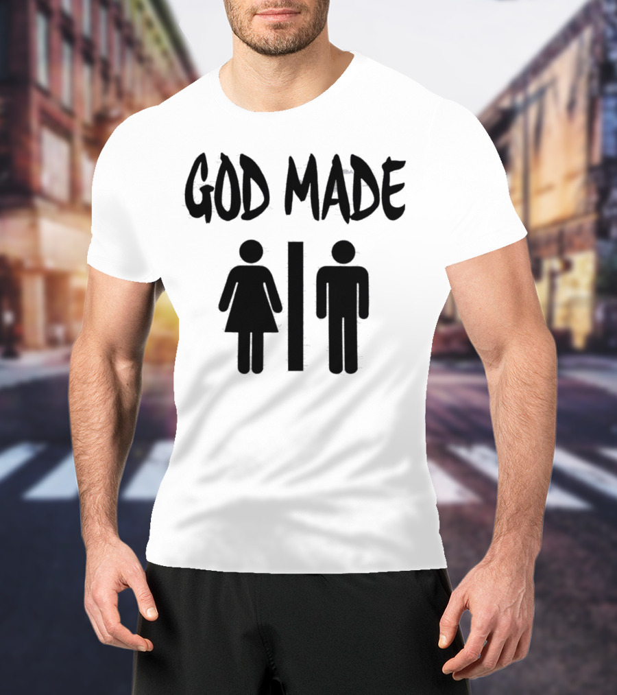 GOD MADE Man Woman Symbols T-Shirt