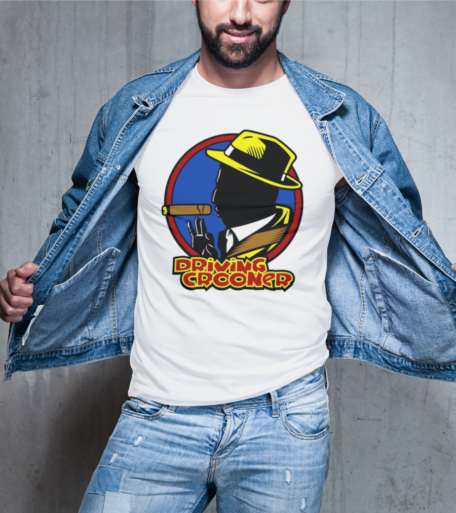 Driving Grooner Fedora Silhouette Cigar T-Shirt