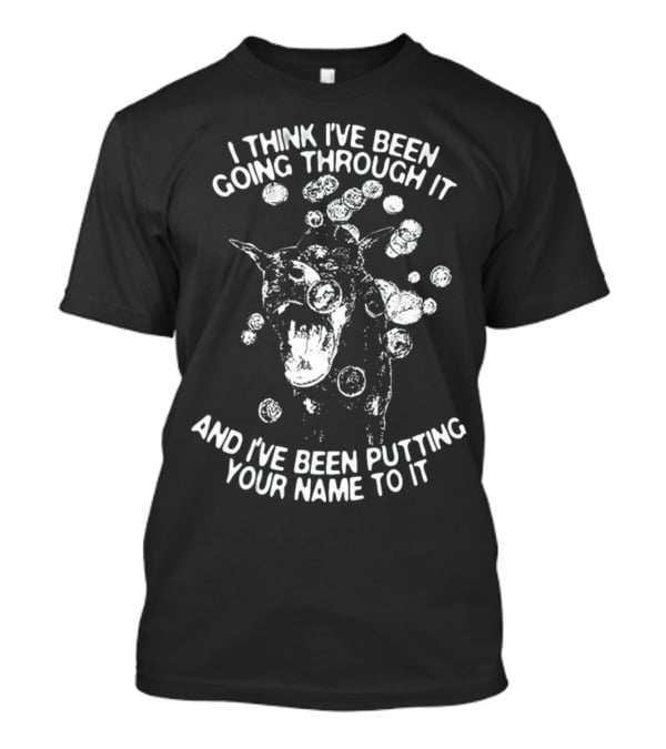 I Think I've Been Going Through It And I've Been Putting Your Name To It Howling Wolf Surrounded By Bubbles T-Shirt