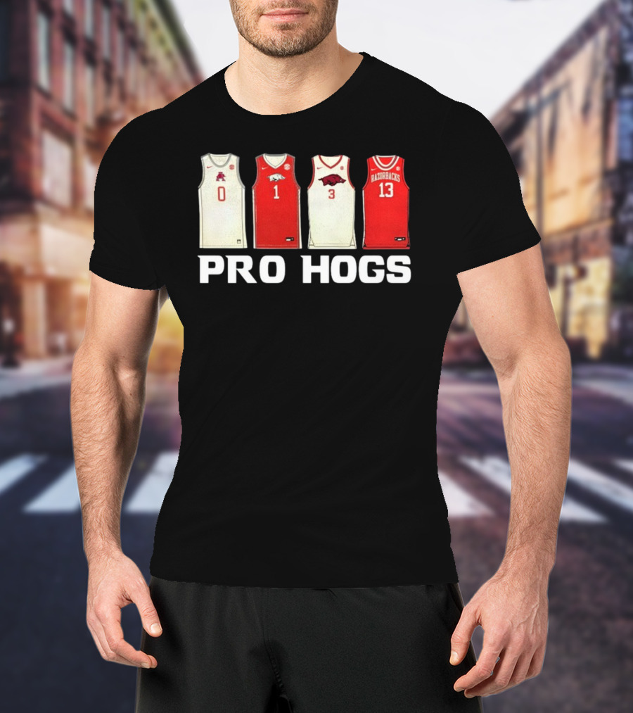 Pro Hogs Arkansas Basketball Jerseys Razorbacks Icons T-Shirt