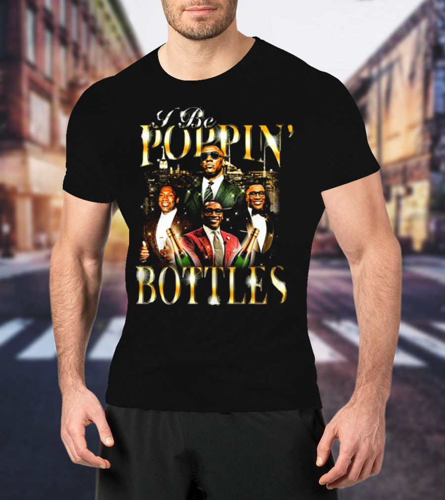 Notsafeforwear Shop I Be Poppin Bottles City Lights T-Shirt