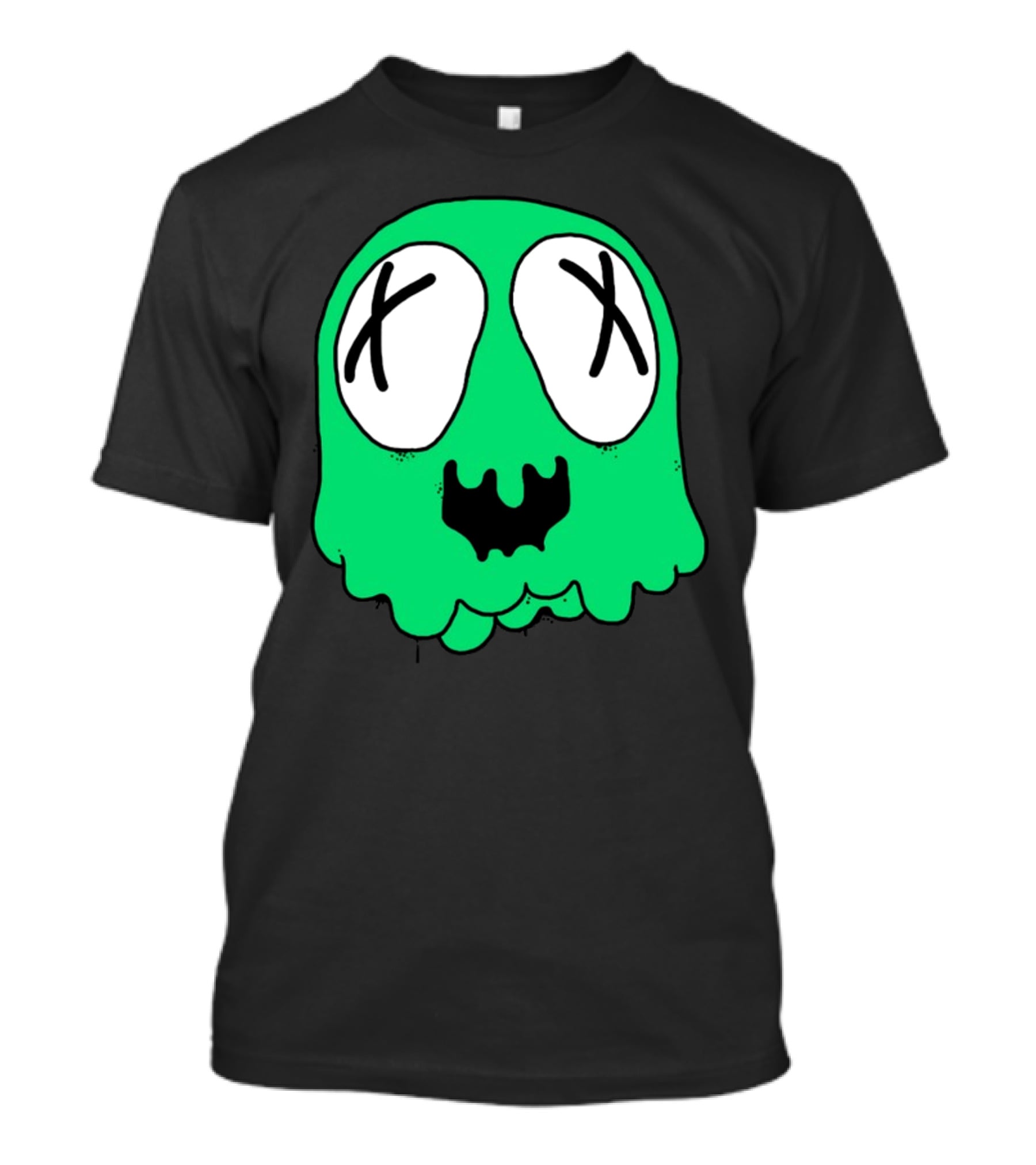 Sludge Life Shop Ghost Green Blob With X Eyes T-Shirt