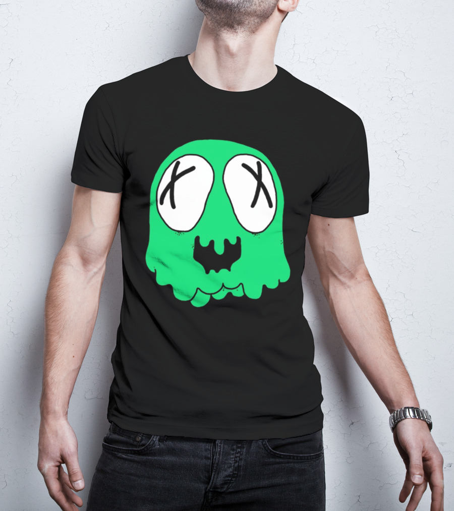 Sludge Life Shop Ghost Green Blob With X Eyes T-Shirt