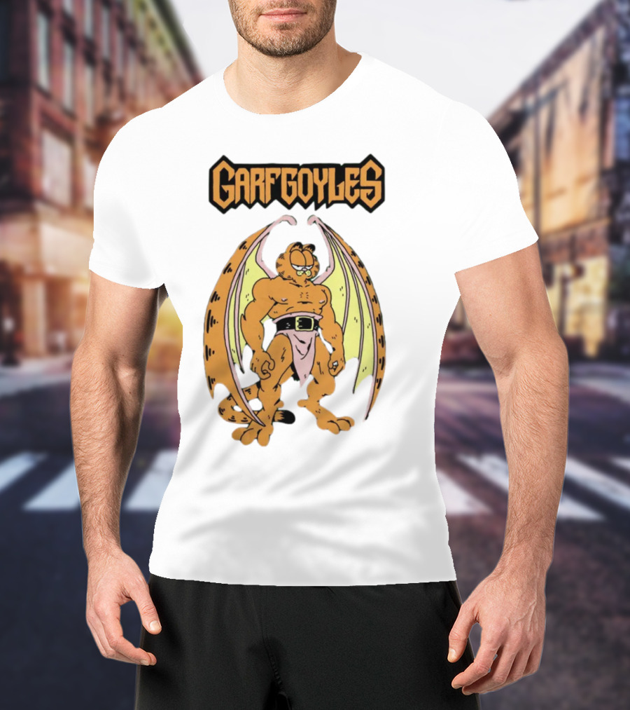 Garfgoyles Garfield David C. Smith T-Shirt