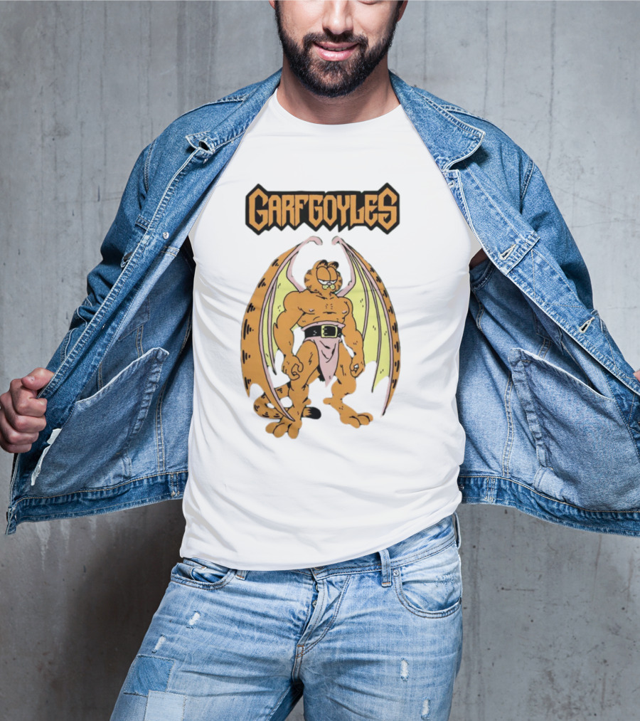 Garfgoyles Garfield David C. Smith T-Shirt