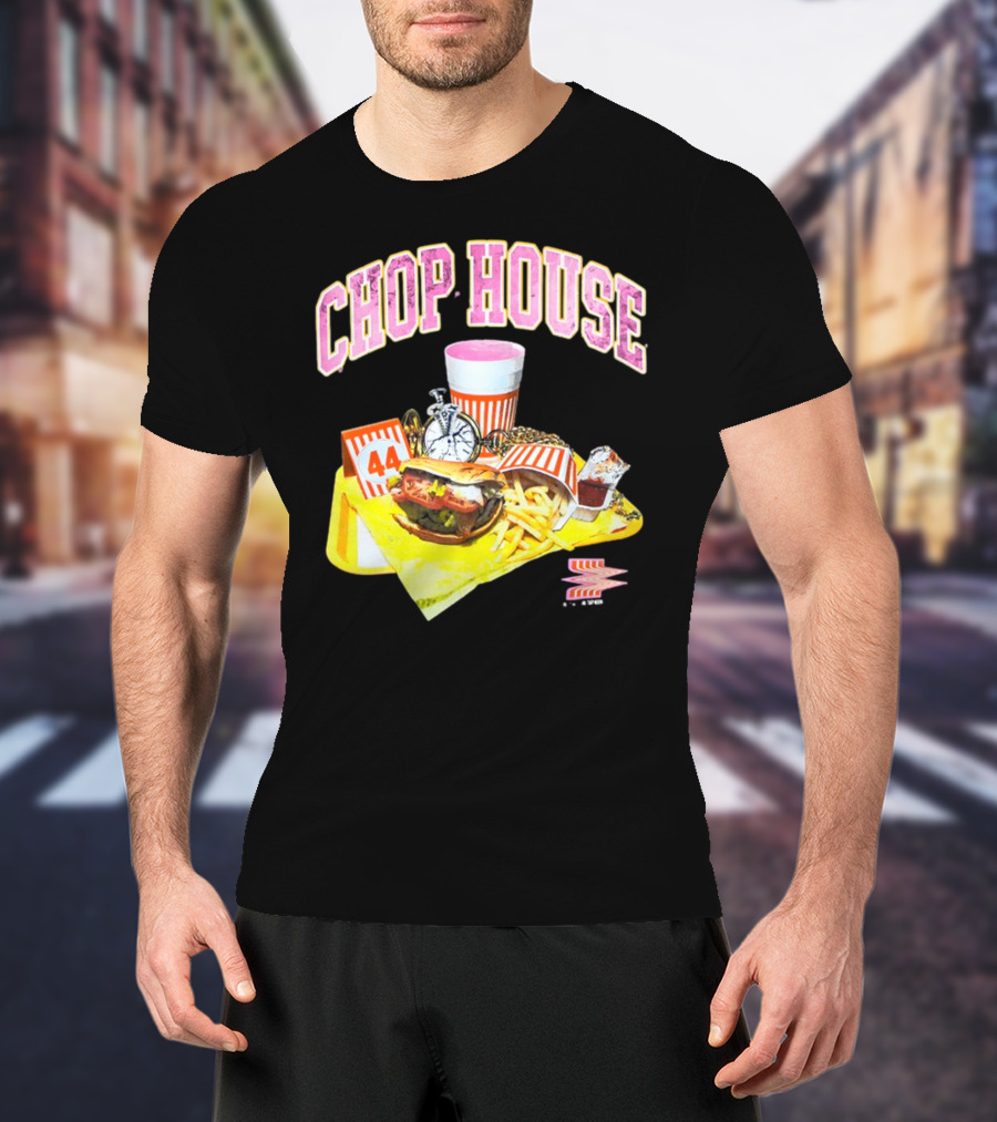 Chop House 44 Fast Food Combo With Burger Fries Drink And Condiments T-Shirt