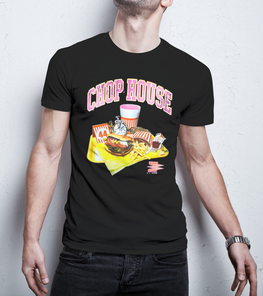 Chop House 44 Fast Food Combo With Burger Fries Drink And Condiments T-Shirt