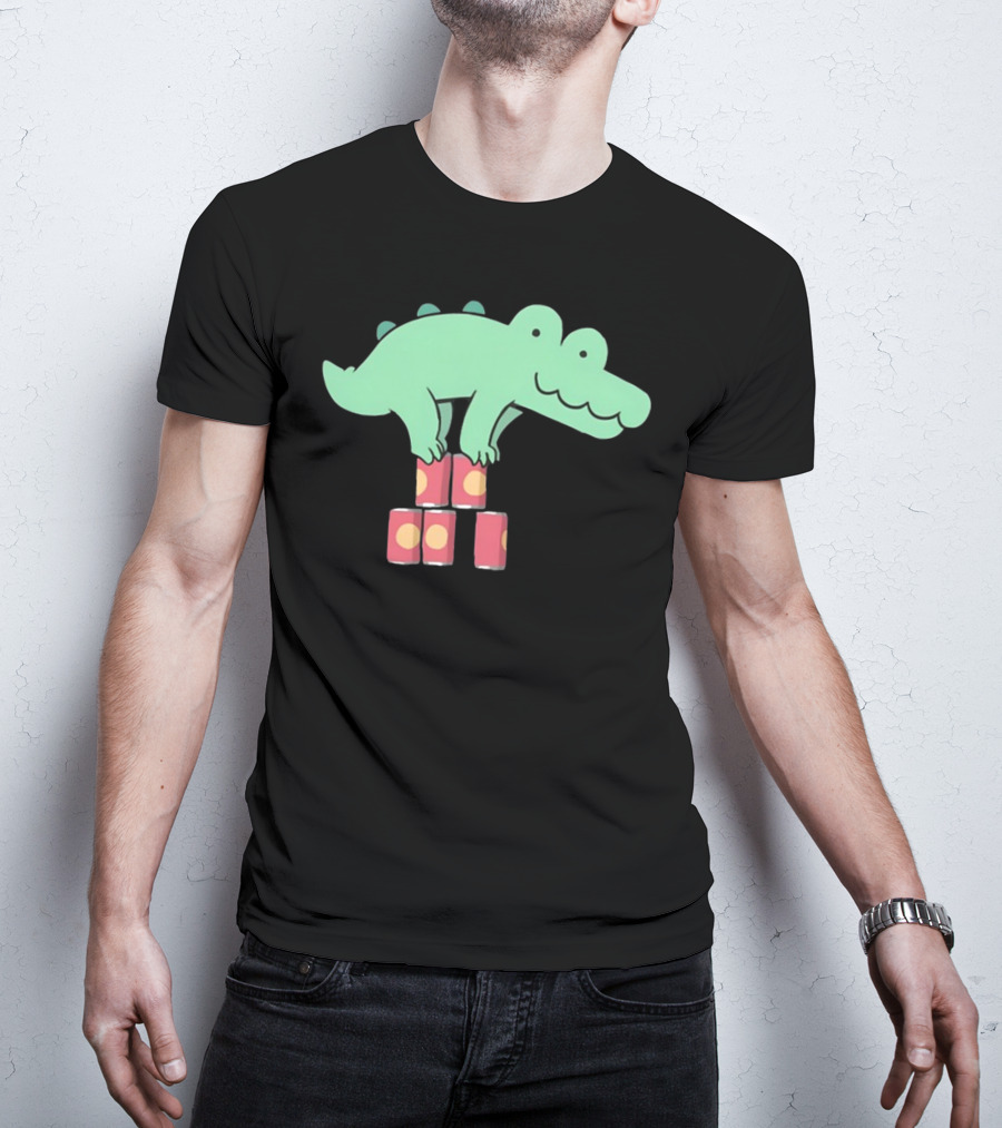 Deadlycomics Orlando Alligator Balancing On Cans T-Shirt