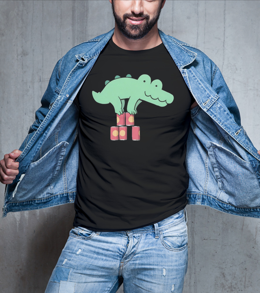 Deadlycomics Orlando Alligator Balancing On Cans T-Shirt