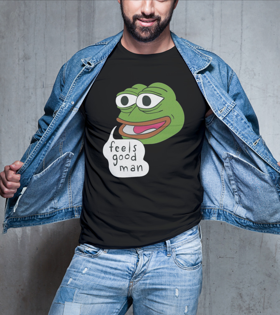 Pepe Feels Good Man Meme Iconic Expression T-Shirt