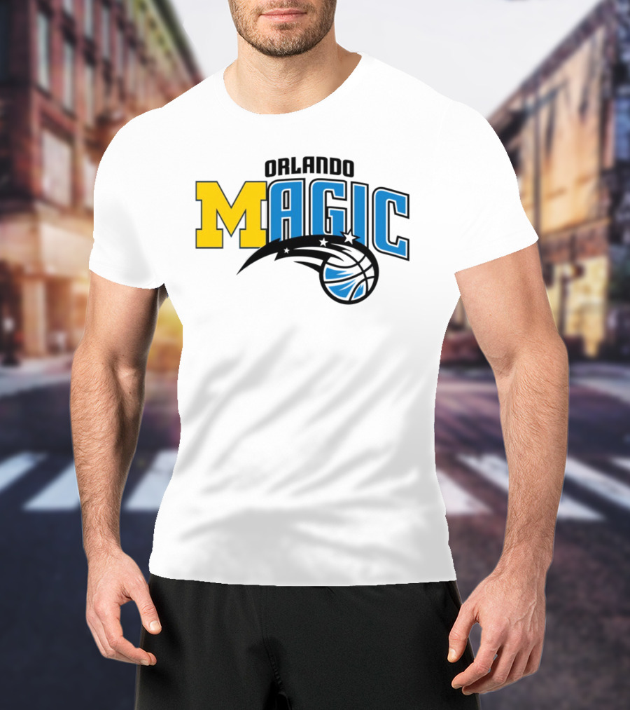Orlando Magic Michigan Sports Collab Swanky Wolverine T-Shirt