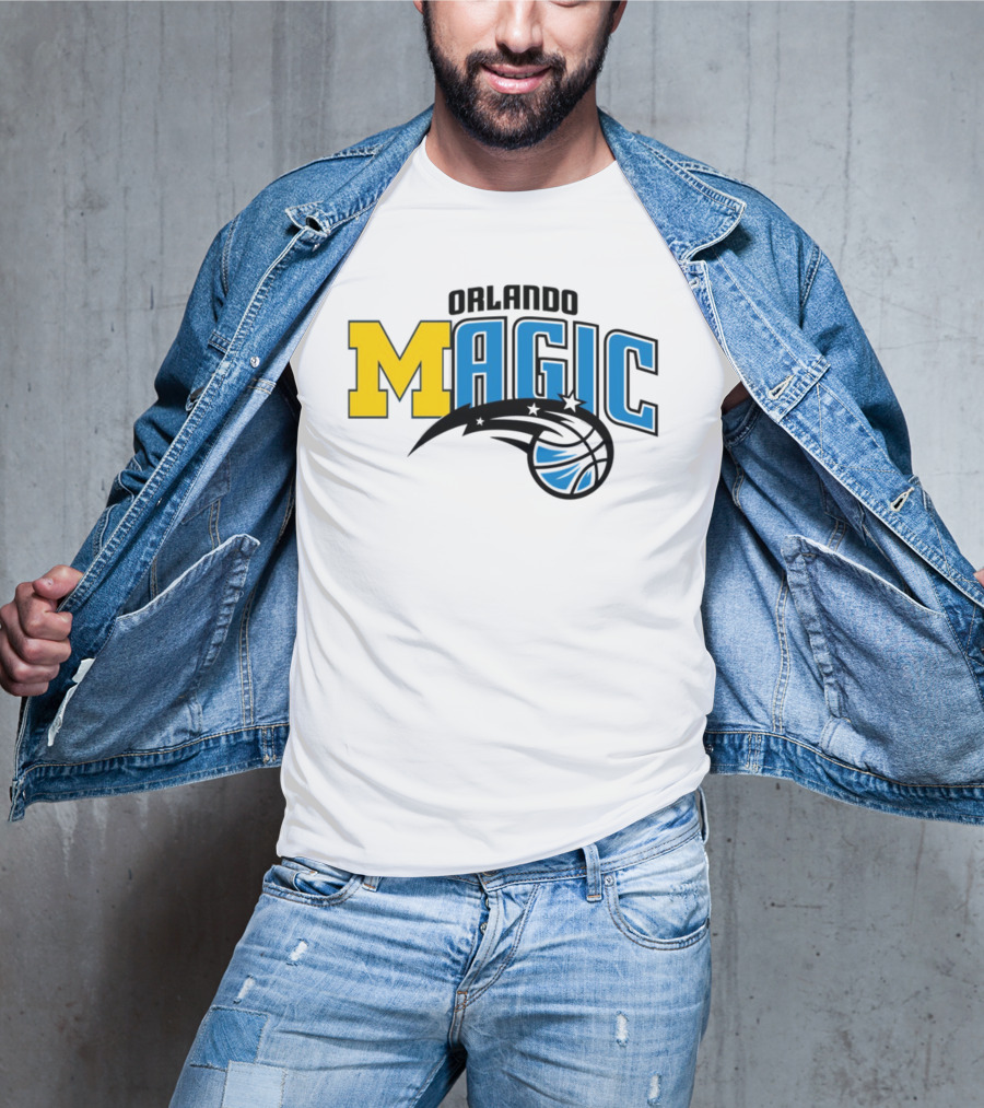 Orlando Magic Michigan Sports Collab Swanky Wolverine T-Shirt